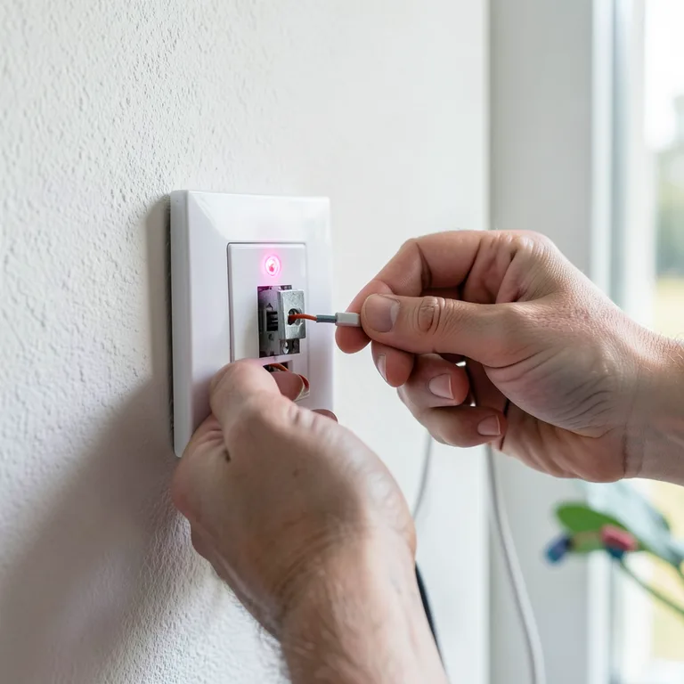 Zapojení vypínače s doutnavkou a diodou v elektroinstalaci - ilustrační foto