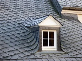 Slate roof with dormer window