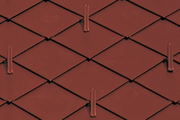Metal roof tiles with fasteners